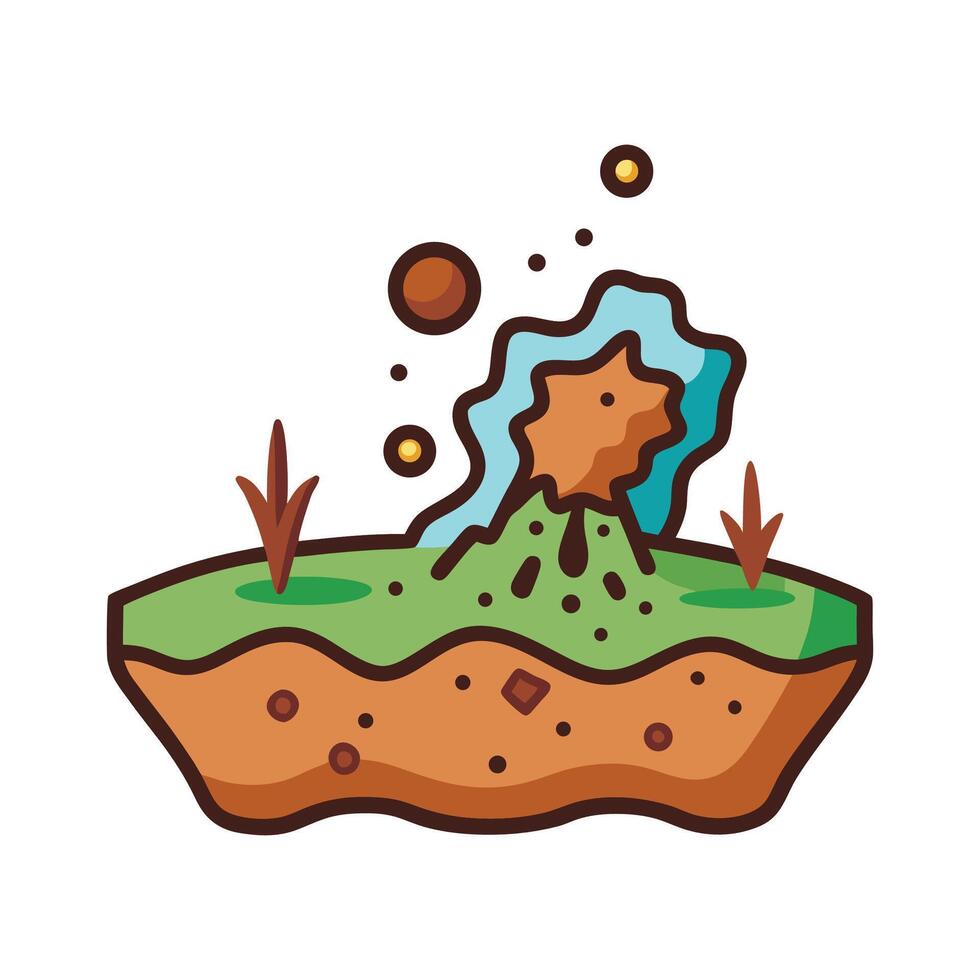 Soil Bacteria Breaking Down Dead Organic Matter vector