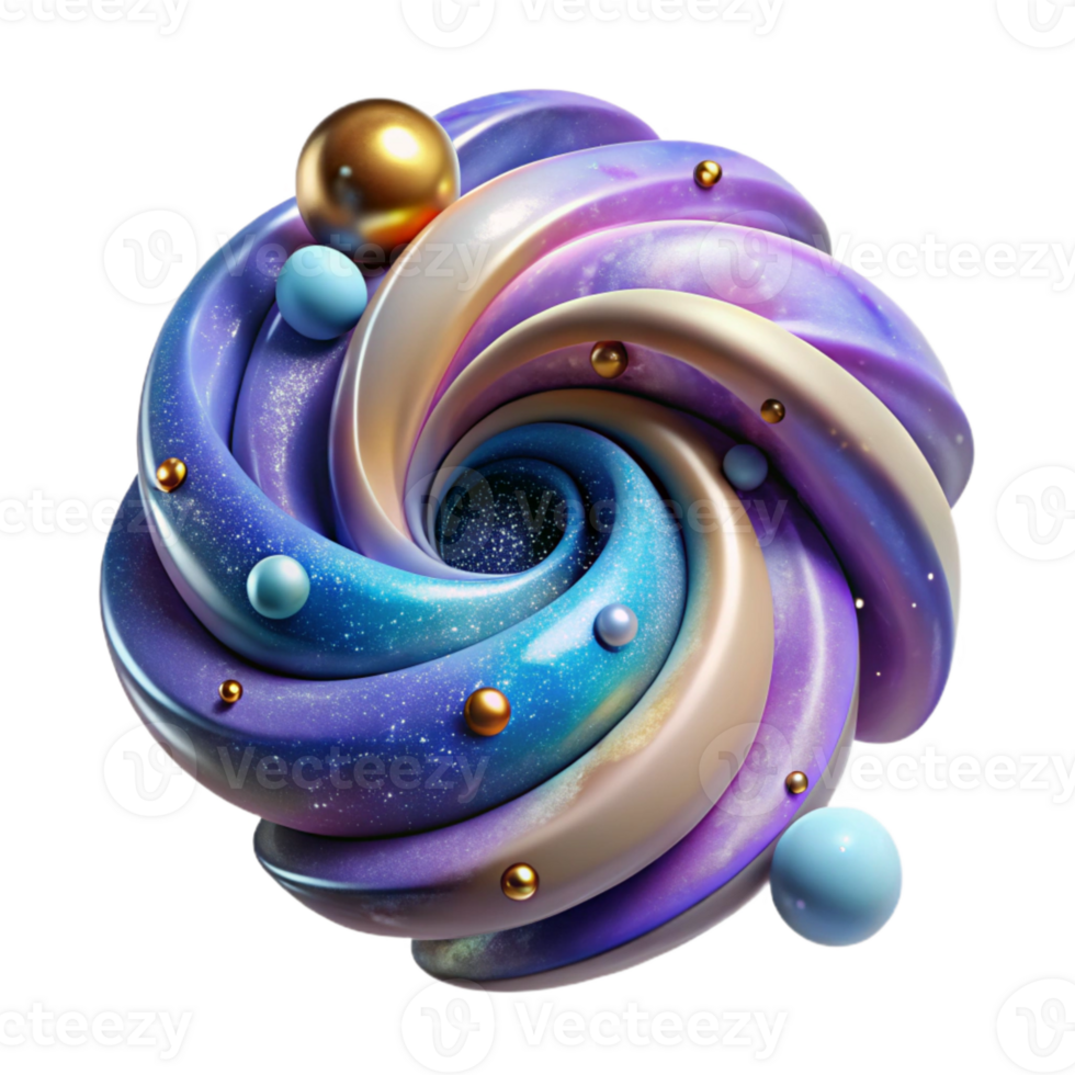 elegant artistic Cosmic Nebula Swirls Isolated for Packaging Design professional png