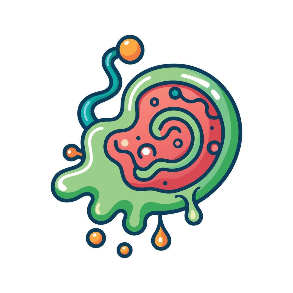 Overview of SpiralShaped Bacteria in Liquid vector