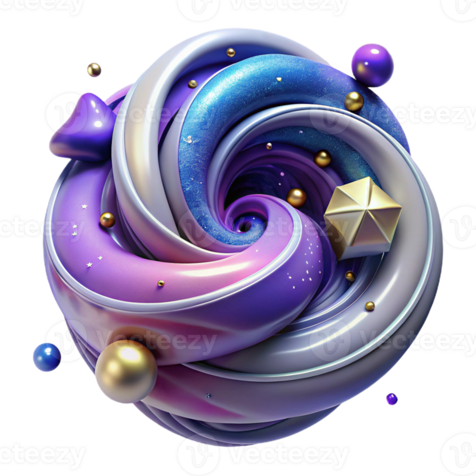 serene creative Cosmic Nebula Swirls Isolated for Packaging Design genuine png