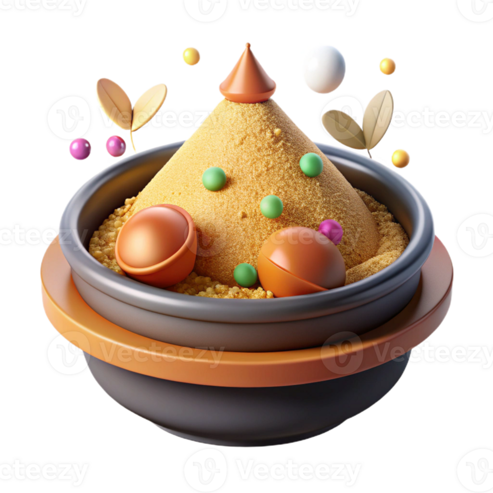 vibrant rustic Couscous Moroccan Cuisine Grain Dish Cutout Food Website png