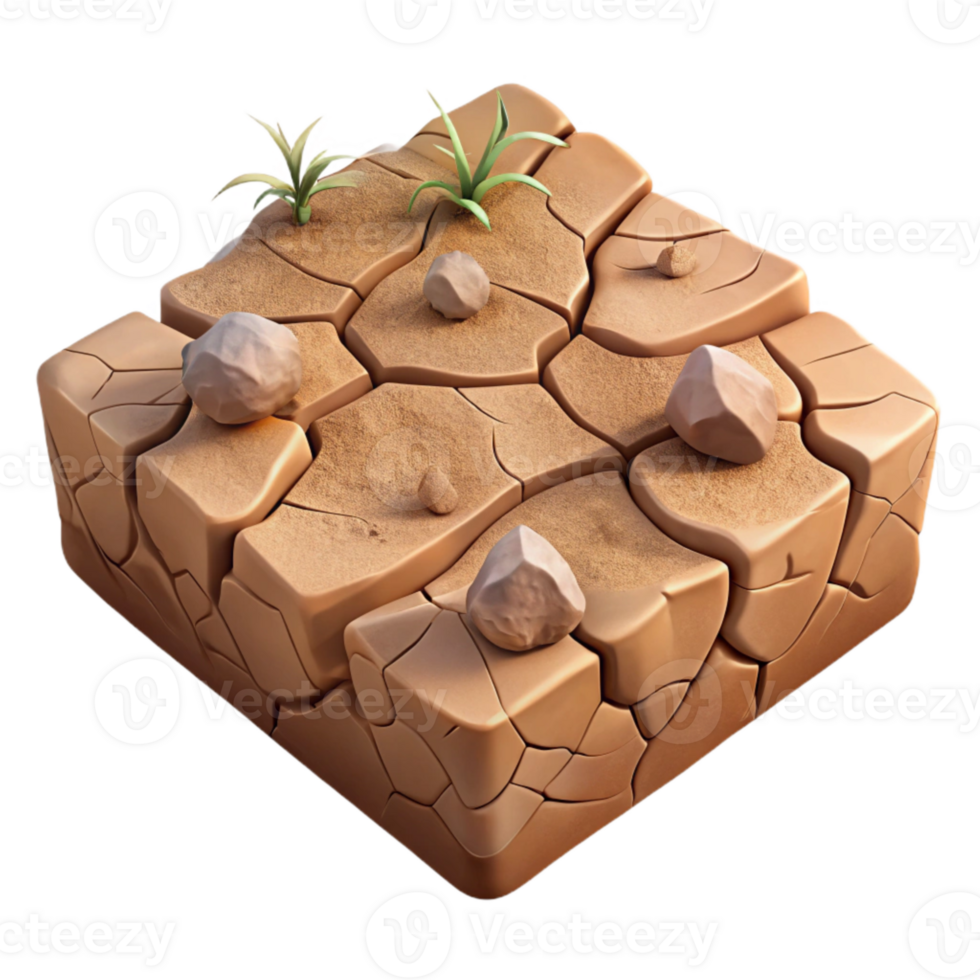 beautiful classic Cracked Soil Texture Barren Cutout for Agricultural Projects high resolution png