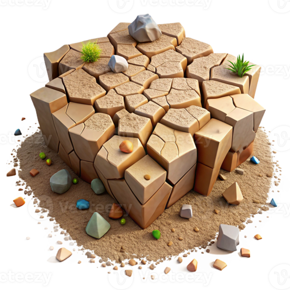 magnificent classic Cracked Soil Texture Infertile Cutout for Agricultural Research professional png