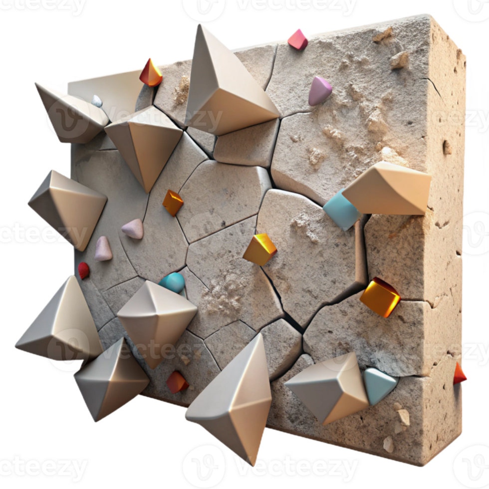 elegant artistic Cracked Wall Texture Damaged Plaster Cutout for Building Damage genuine png