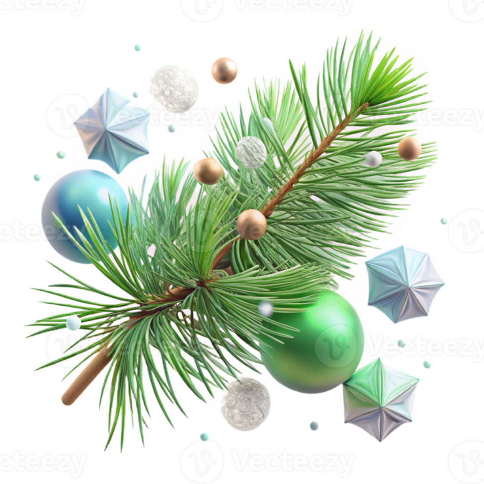 serene abstract Pine Branch Green Needles Closeup Texture Cutout high quality png