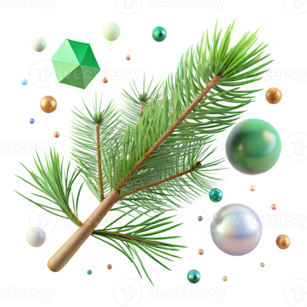 dramatic modern Pine Branch Green Needles Closeup Texture Cutout high quality png
