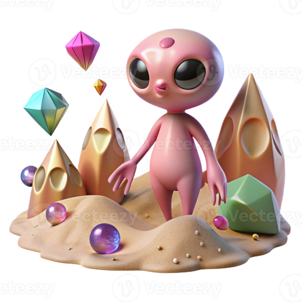 impressive creative Pink Alien Sand Dunes Transparent for Fantasy Art high resolution png