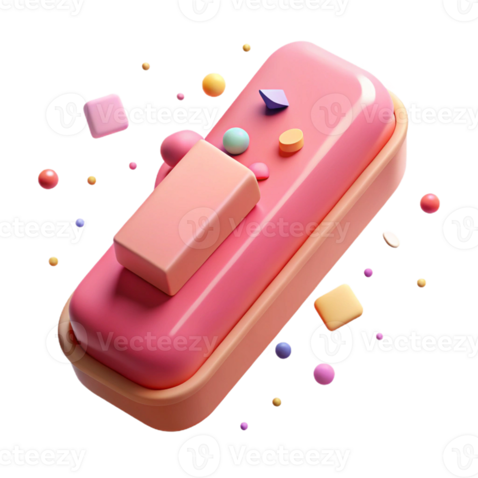 wonderful vintage Pink Eraser with Soft Grip Correction Tool Transparent Background for Writing high quality png