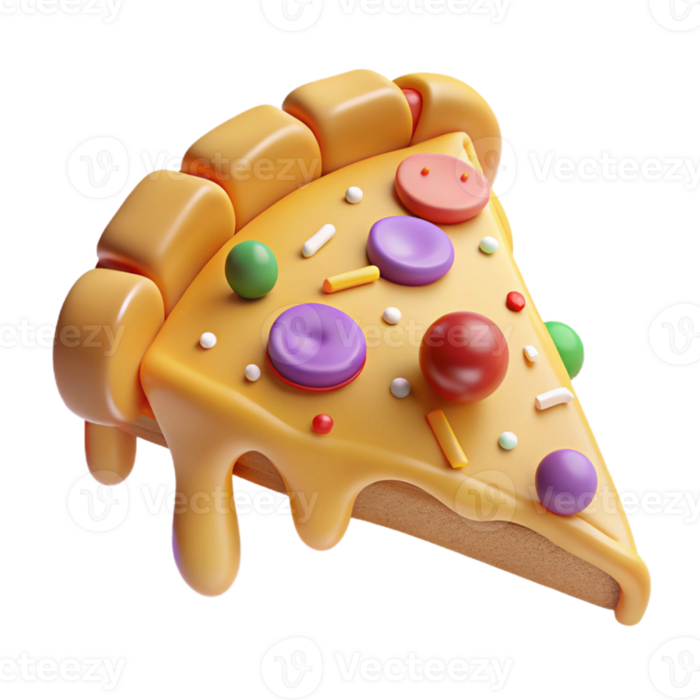 vibrant artistic Pizza Slice Cheese Melted Cutout for Pizzeria Marketing high resolution png