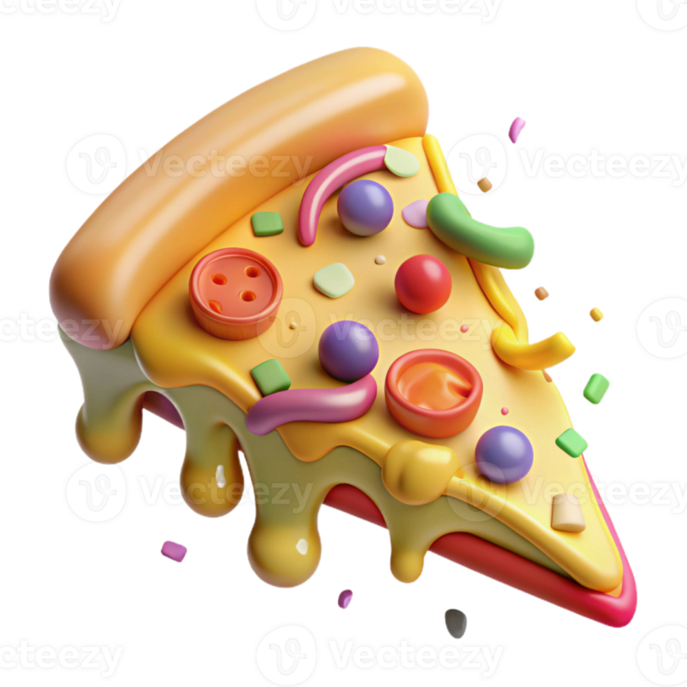 dramatic minimalist Pizza Slice Cheese Melted Cutout for Pizzeria Marketing genuine png