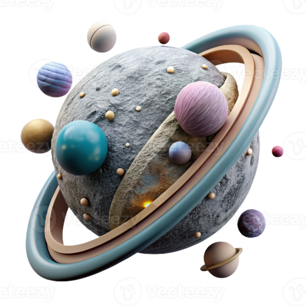 impressive abstract Planet Rings Detailed Texture Cutout for Space Art professional png