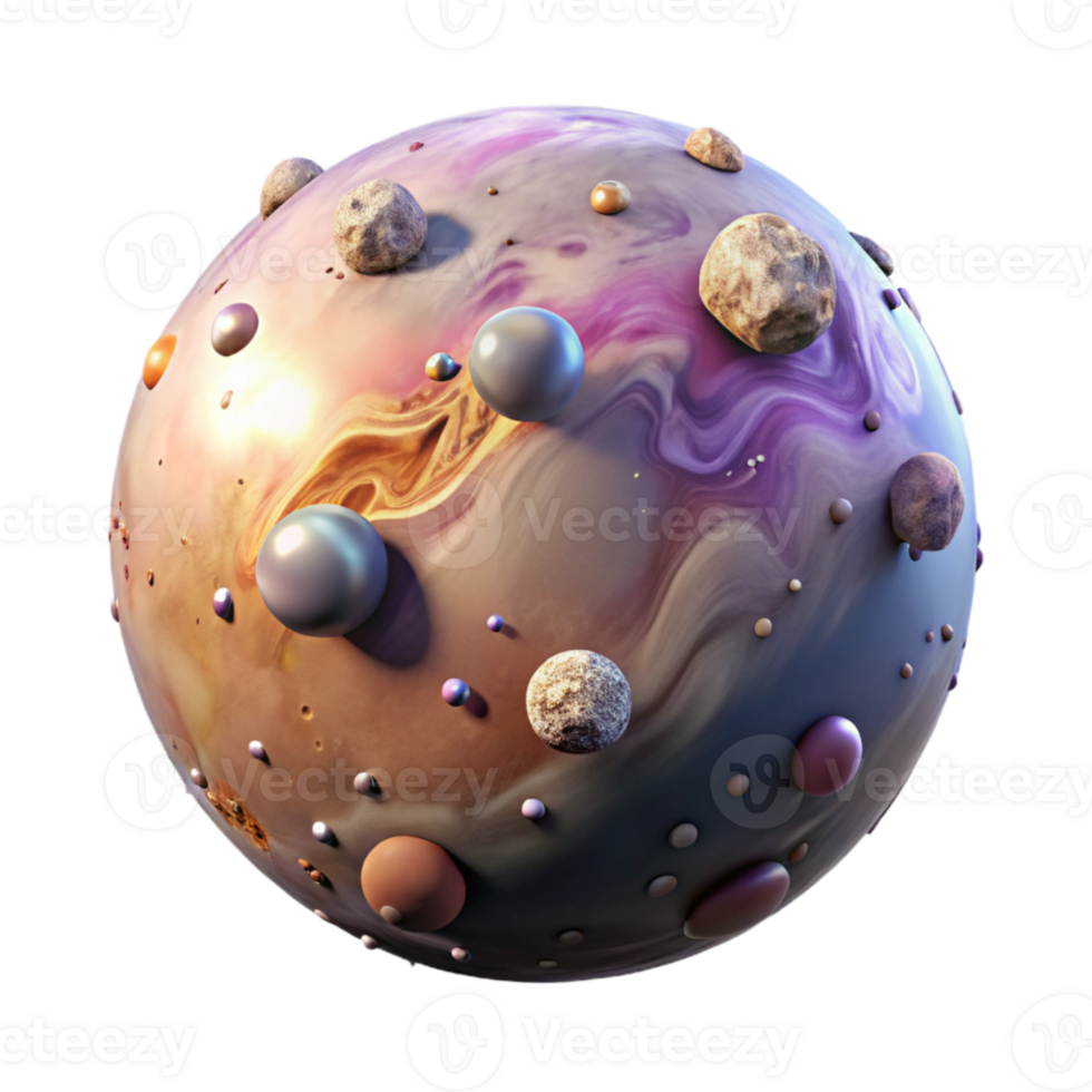 elegant rustic Planet Texture Gaseous Atmosphere Isolated for Planetary Science professional png