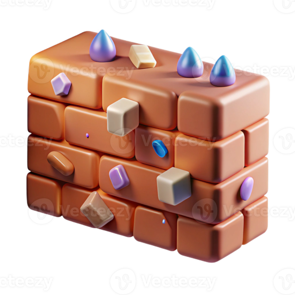 beautiful modern Plastic Brick Texture Isolated for Building Mockups professional png