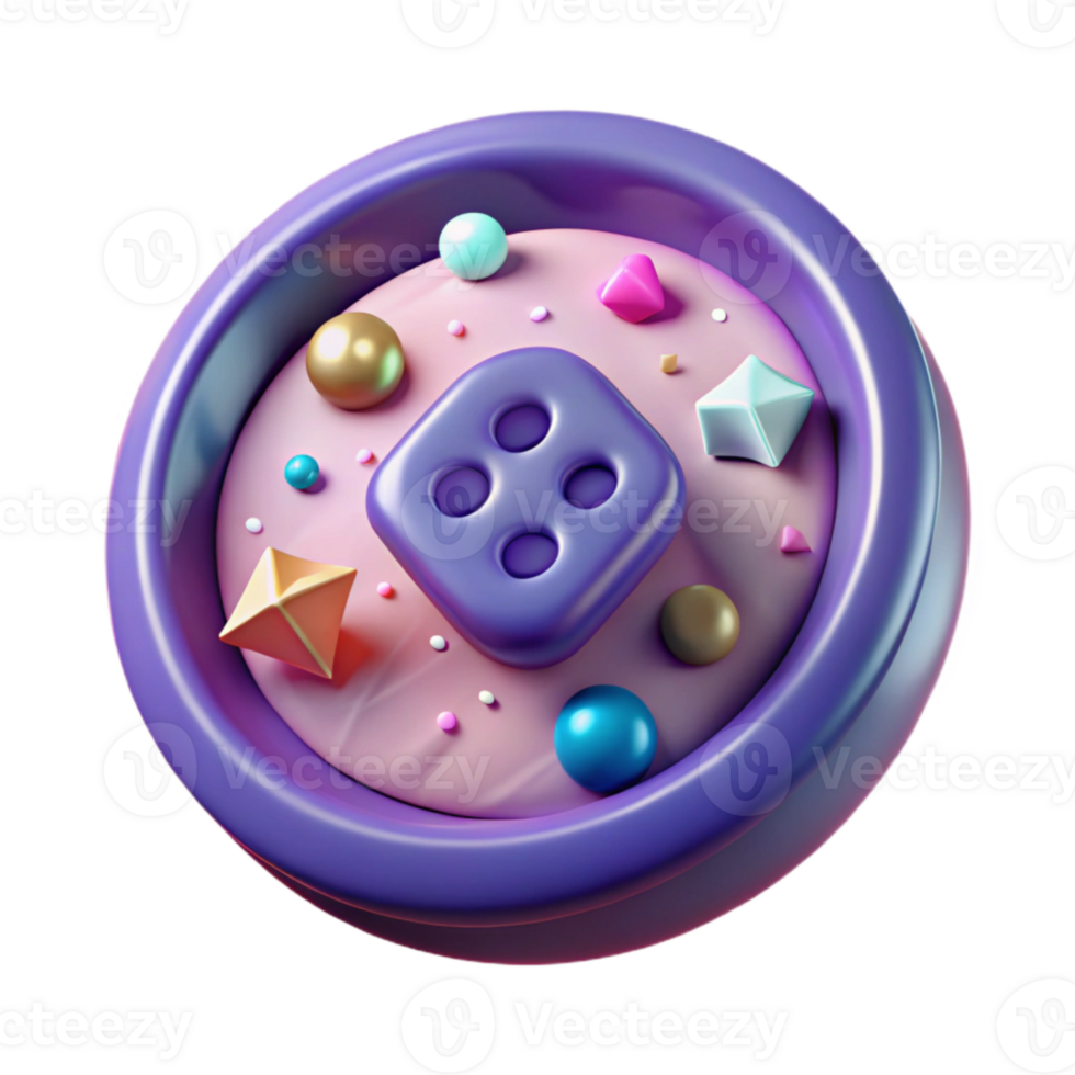 vibrant abstract Plastic Button Texture Cutout for User Interface Design detailed png