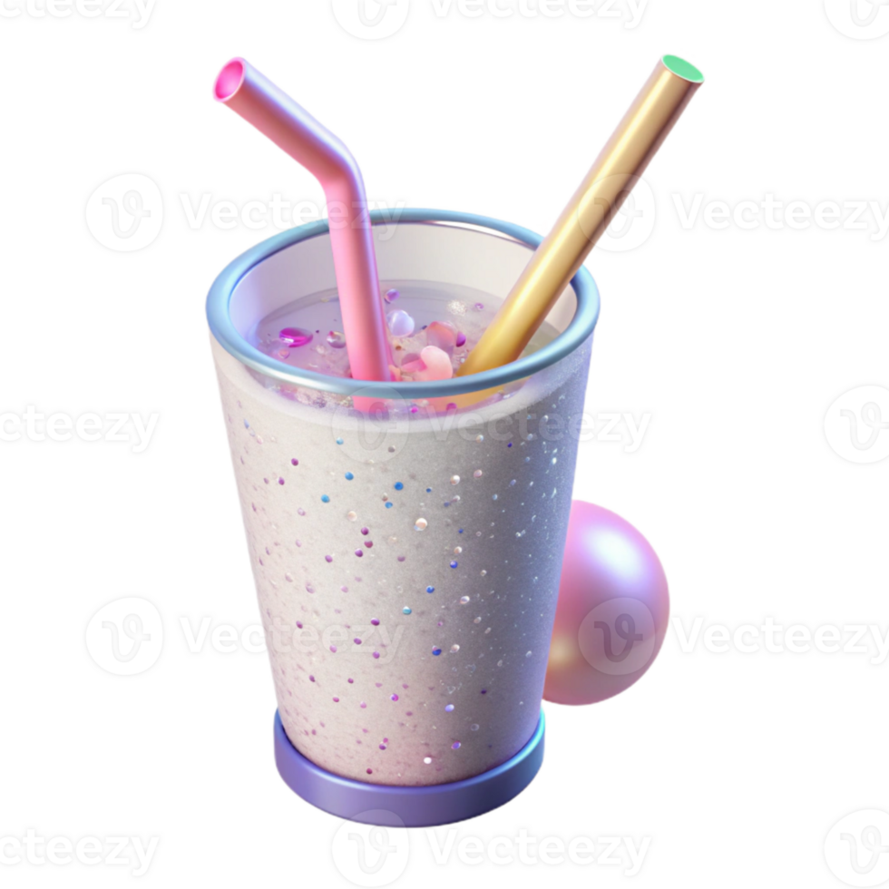 elegant classic Plastic Straw Texture Transparent for Beverage Graphics detailed png
