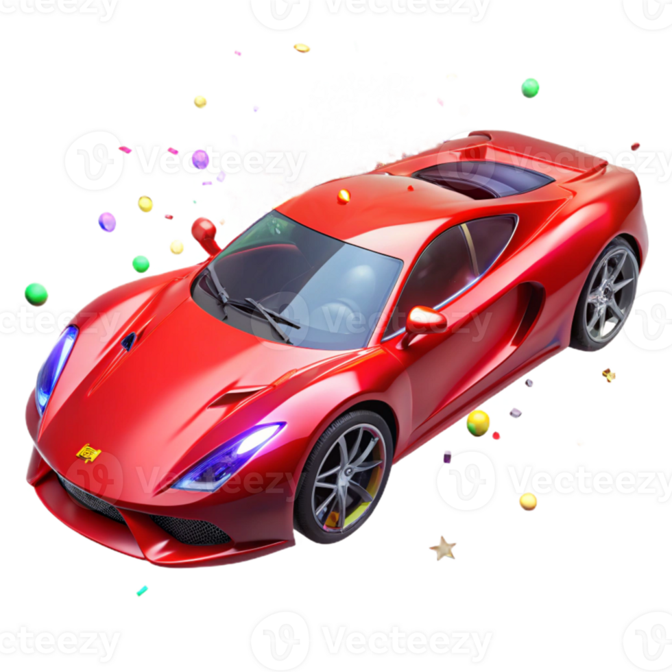 vibrant creative Red Sports Car Automobile Vehicle Speed Transparent for Automotive Industry genuine png