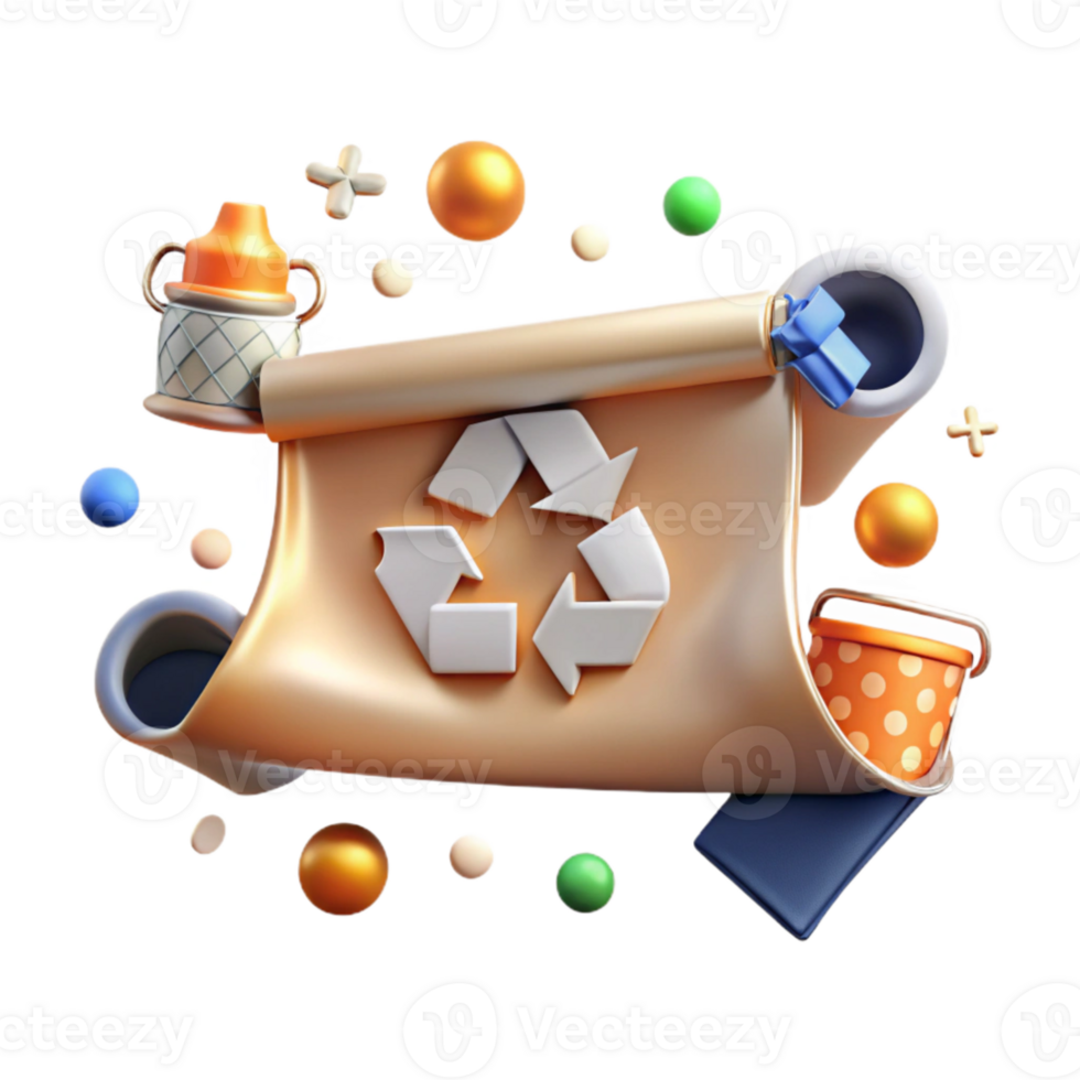 magnificent abstract Reduce Reuse Recycle Symbol Text Banner Transparent high quality png