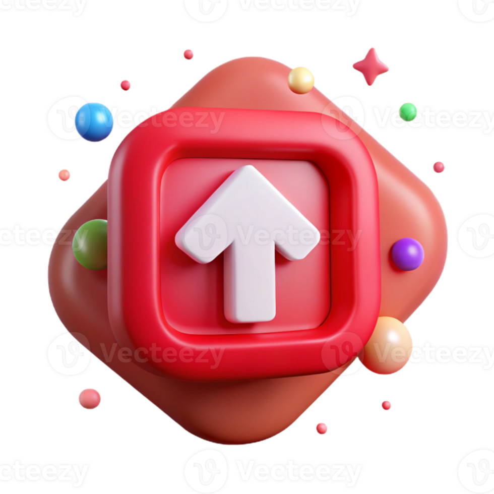 extraordinary abstract Red Upload Icon Isolated for Web Applications png