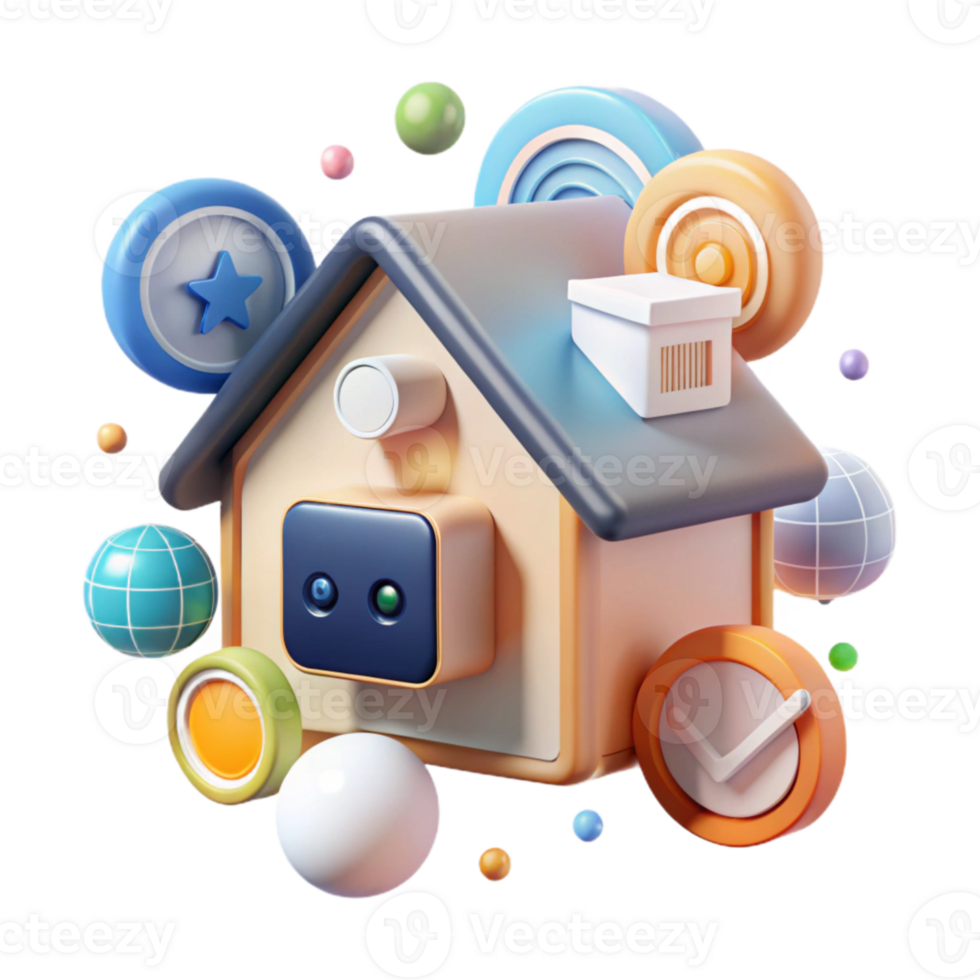 vibrant rustic Remote Access Smart Home Icons Transparent for Mobility png