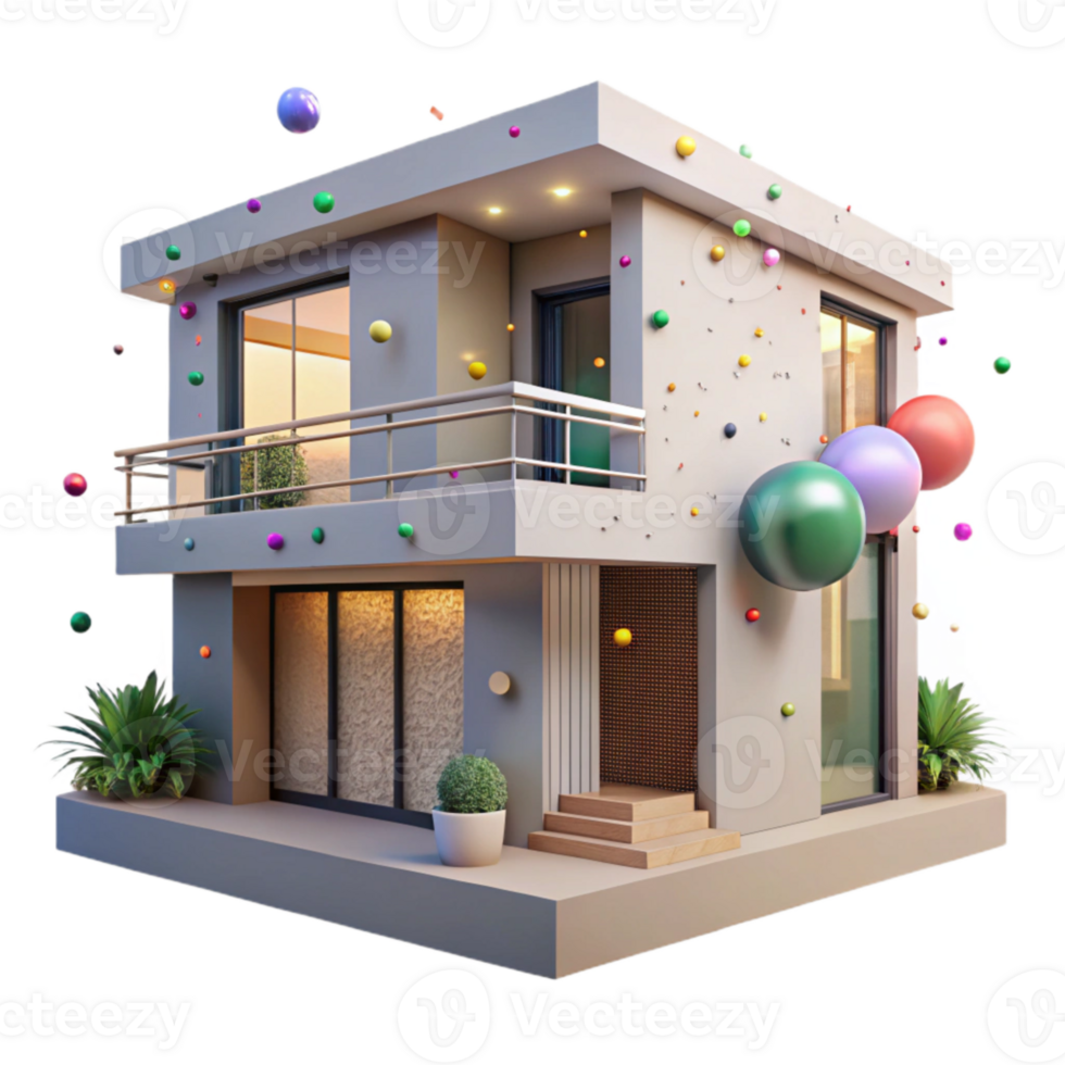 extraordinary abstract Residential Facade Balcony and Windows Transparent original png