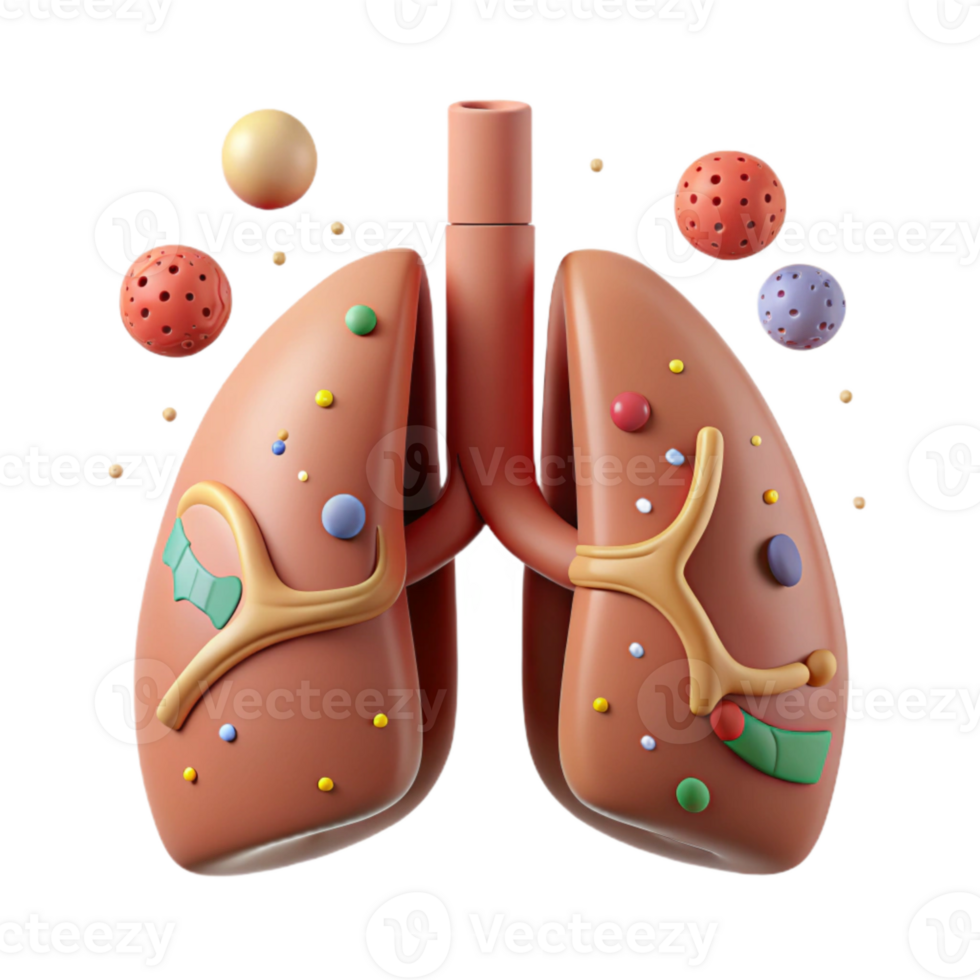 impressive minimalist Respiratory System Front View Diagram Transparent for Pulmonary Studies genuine png