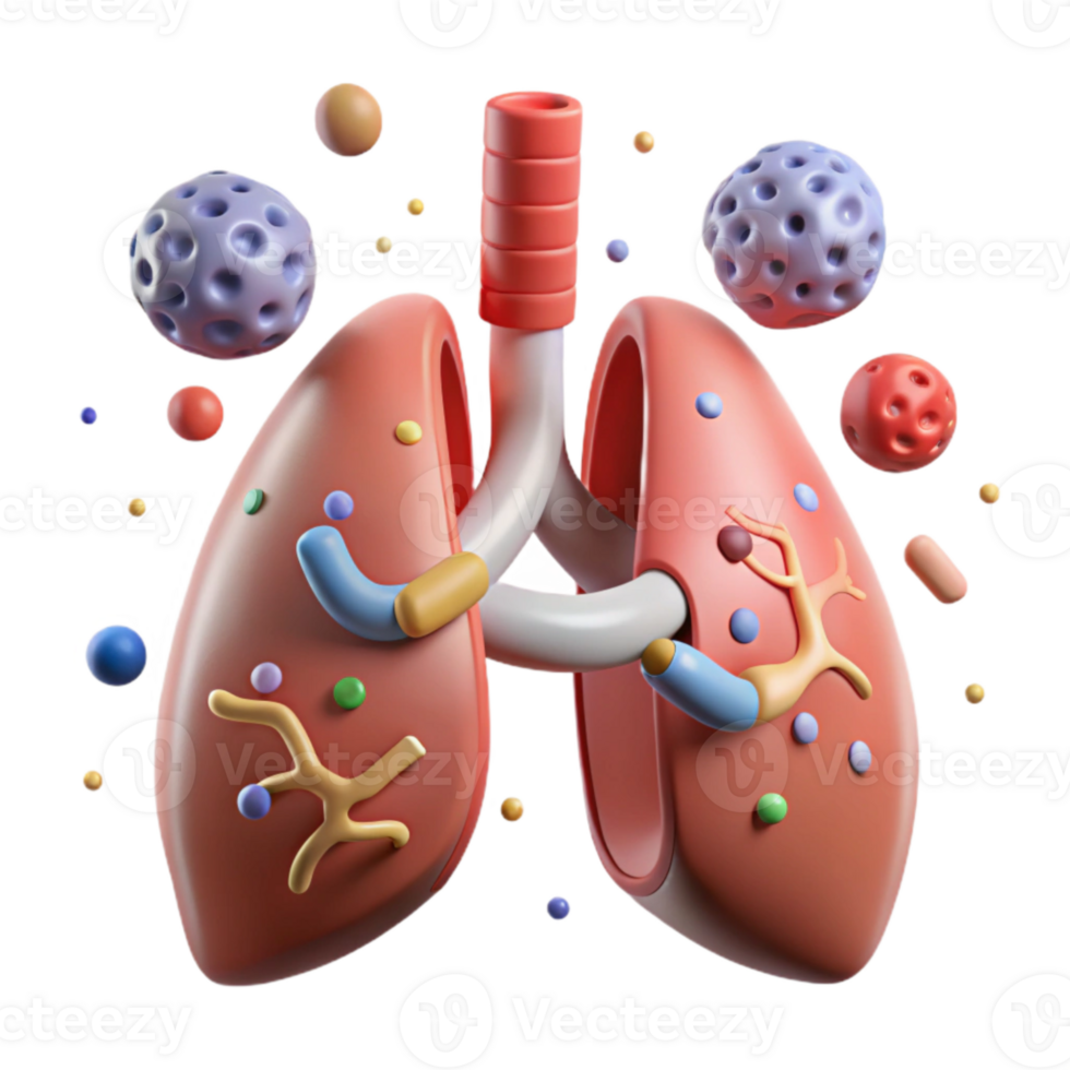 impressive vintage Respiratory System Lungs Bronchi Cutout for Biology Diagrams authentic png