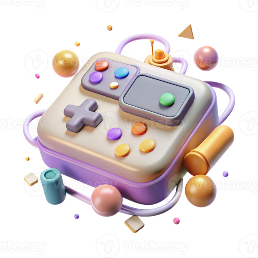 wonderful modern Retro Game Console Controller Transparent for Vintage Gaming high quality png