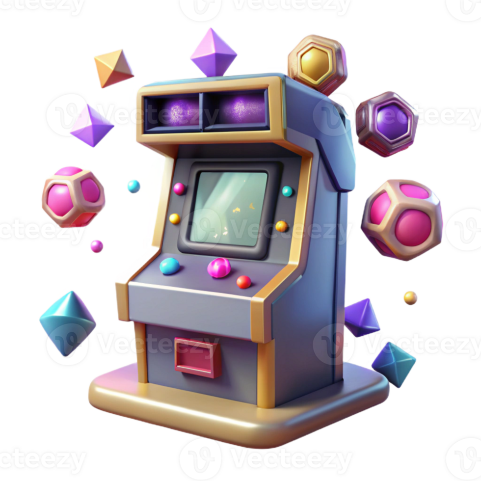 vibrant creative Retro Vr Arcade Machine Pixel Art Transparent for Classic Games genuine png