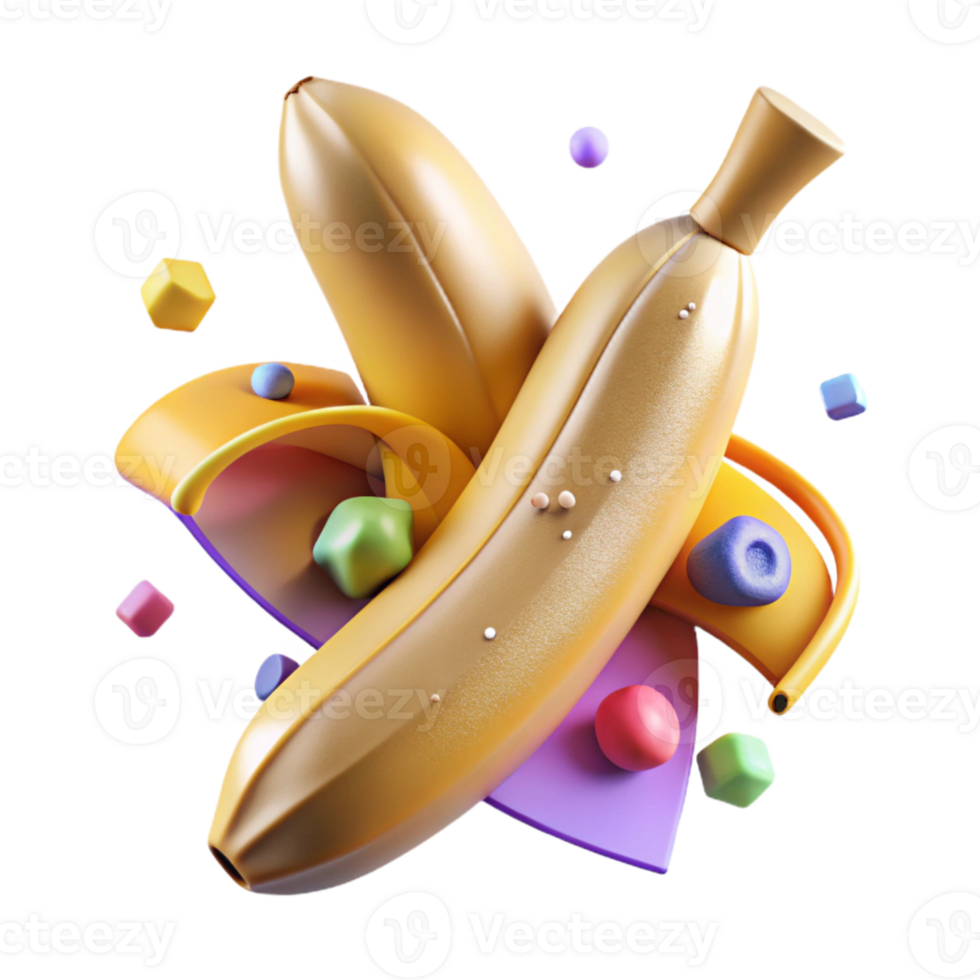 wonderful minimalist Ripe Banana Peeled Isolated for Fruit Marketing original png