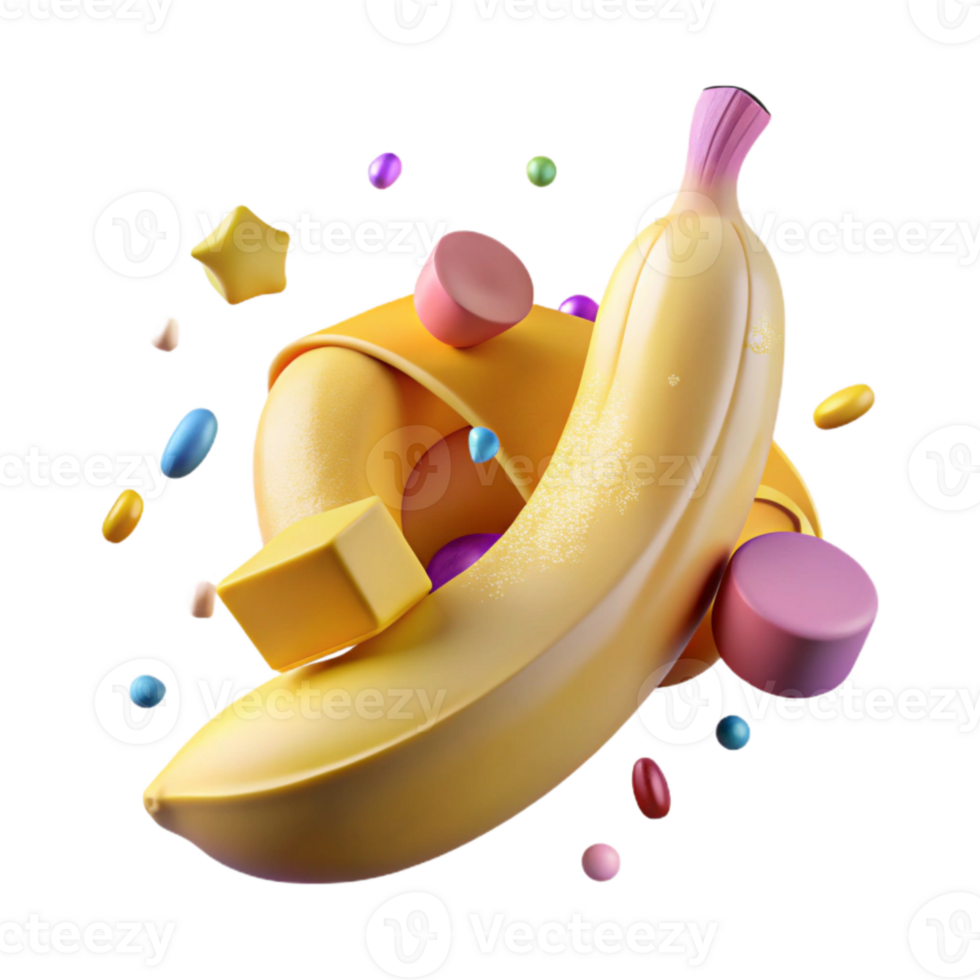 vibrant traditional Ripe Banana Peeled Isolated for Fruit Marketing png