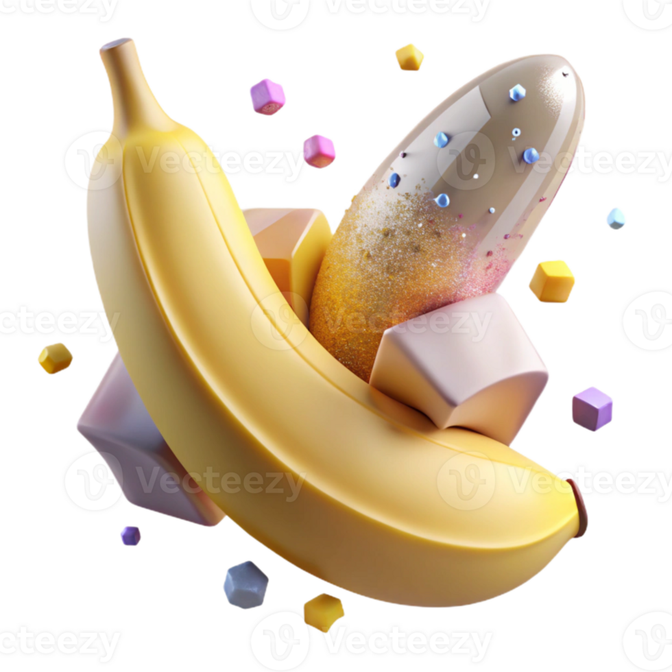 beautiful classic Ripe Banana Peeled Isolated for Fruit Marketing detailed png