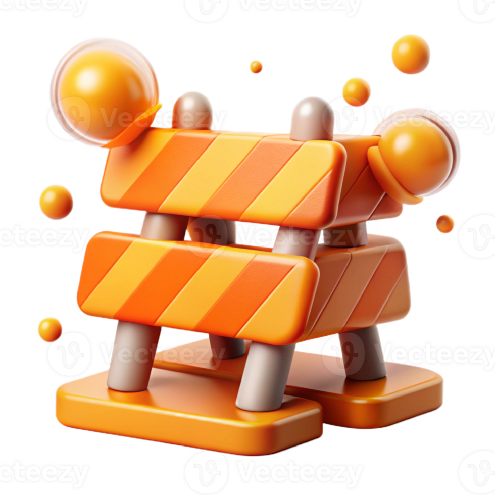 impressive modern Road Closed Sign Barricade Orange Transparent for Construction high quality png