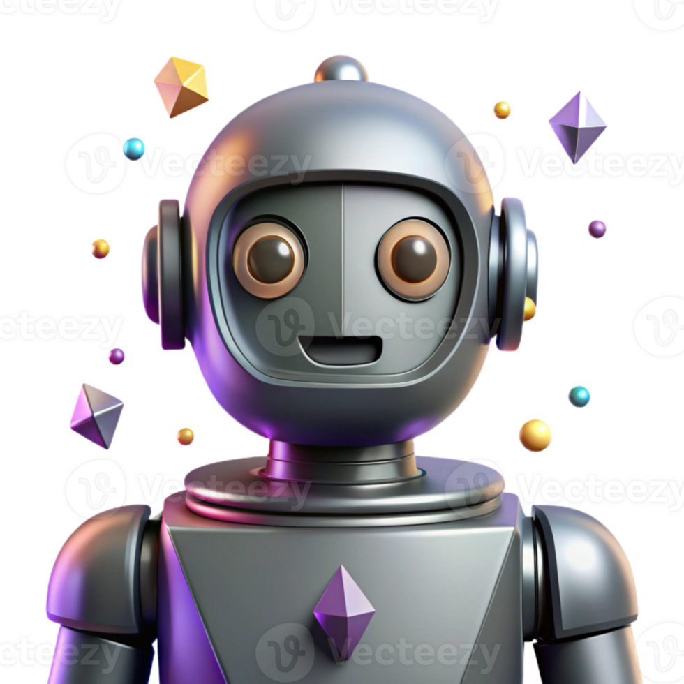 wonderful abstract Robot Silhouette Front View Cutout for Logo Design png