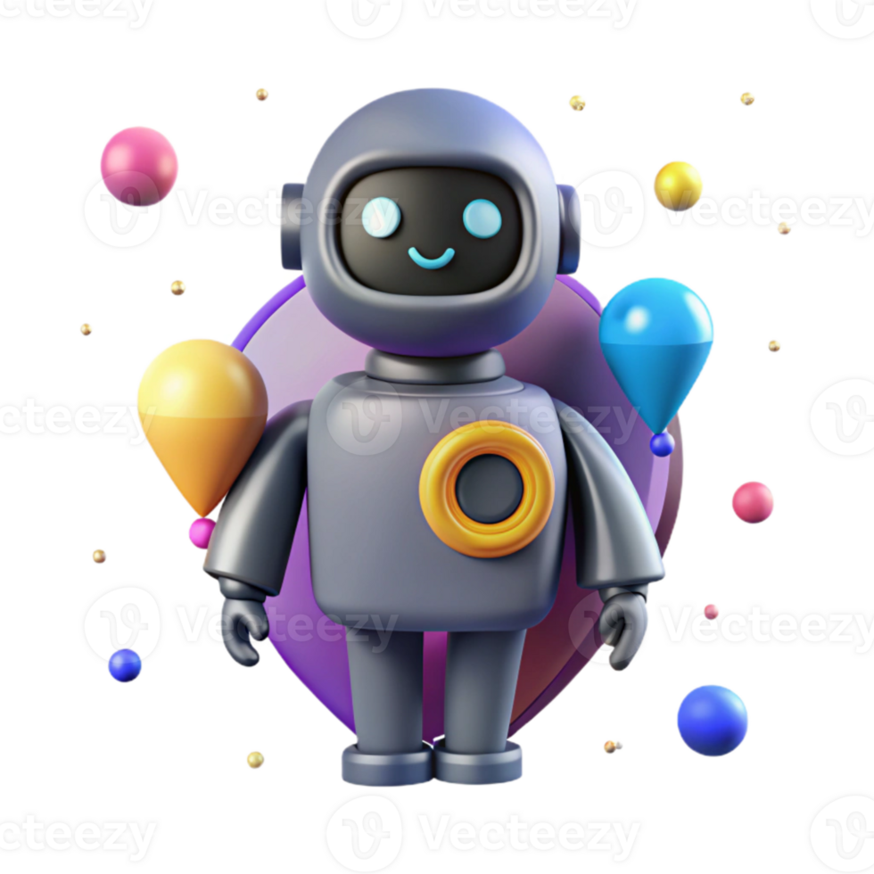 impressive modern Robot Silhouette with Location Icon Cutout for Gps Navigation premium png
