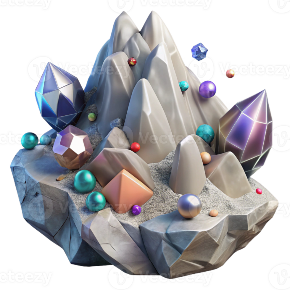 vibrant artistic Rock Formation Transparent for Geology Projects original png