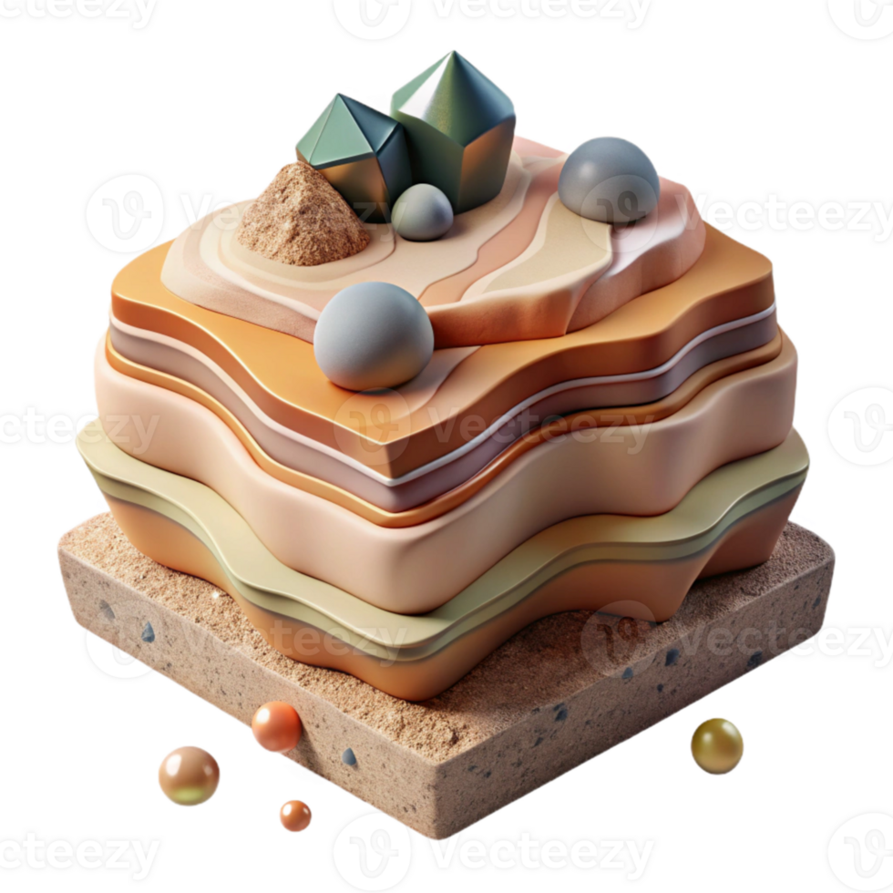 dramatic classic Rock Layers Formation Geology Transparent for Earth Science Studies high quality png