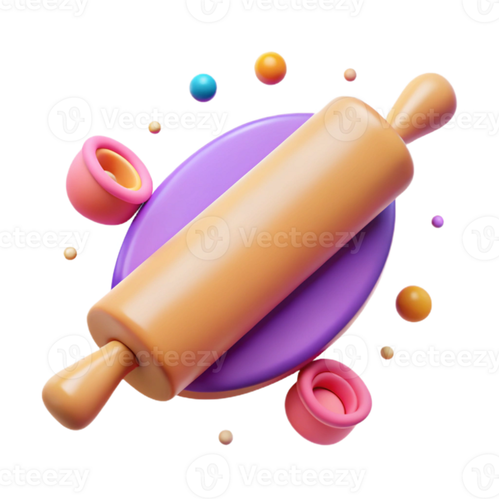 stunning vintage Rolling Pin Baking Isolated for Food Blog Graphics authentic png