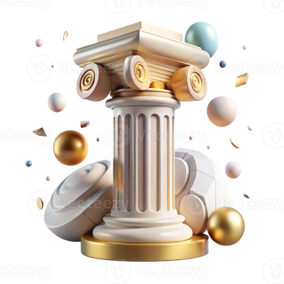 vibrant abstract Roman Columns Architecture Classical Design Cutout png