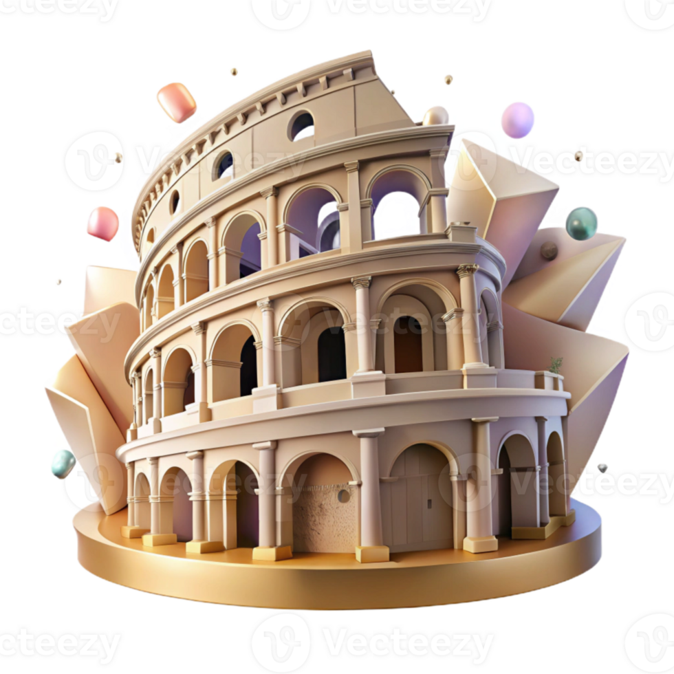 serene rustic Roman Colosseum Cutout for History Presentations png