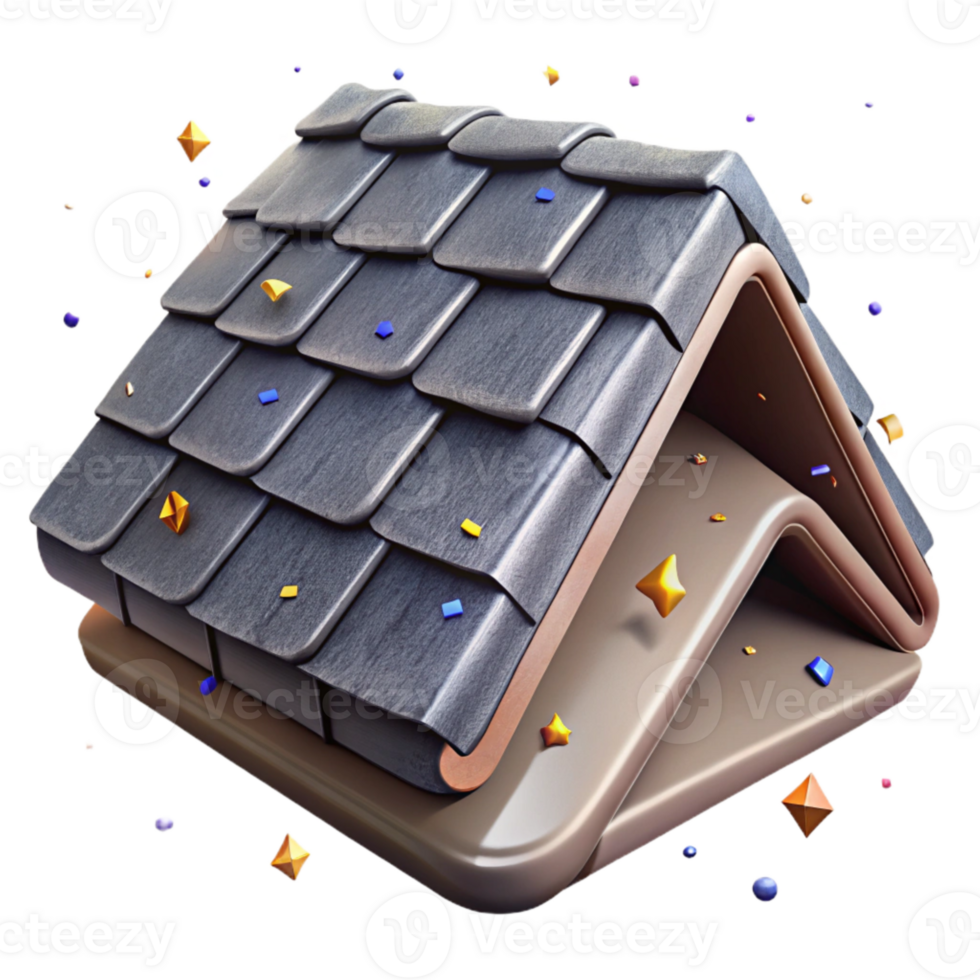 stunning artistic Roof Shingles Asphalt Housetop Isolated high resolution png