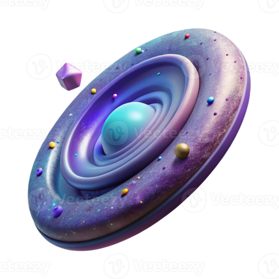 magnificent abstract Rotating Galaxy Disk Isolated for Scientific Visualization high quality png