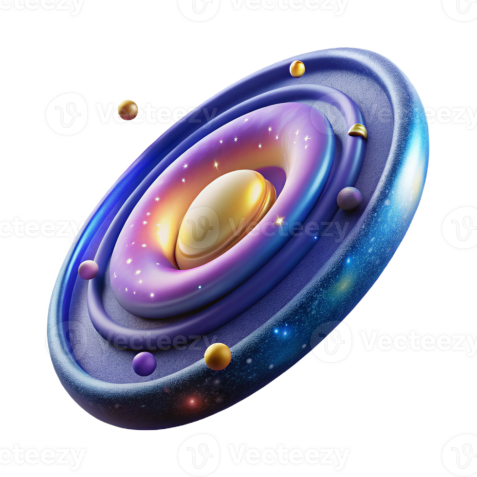 magnificent vintage Rotating Galaxy Disk Isolated for Scientific Visualization authentic png