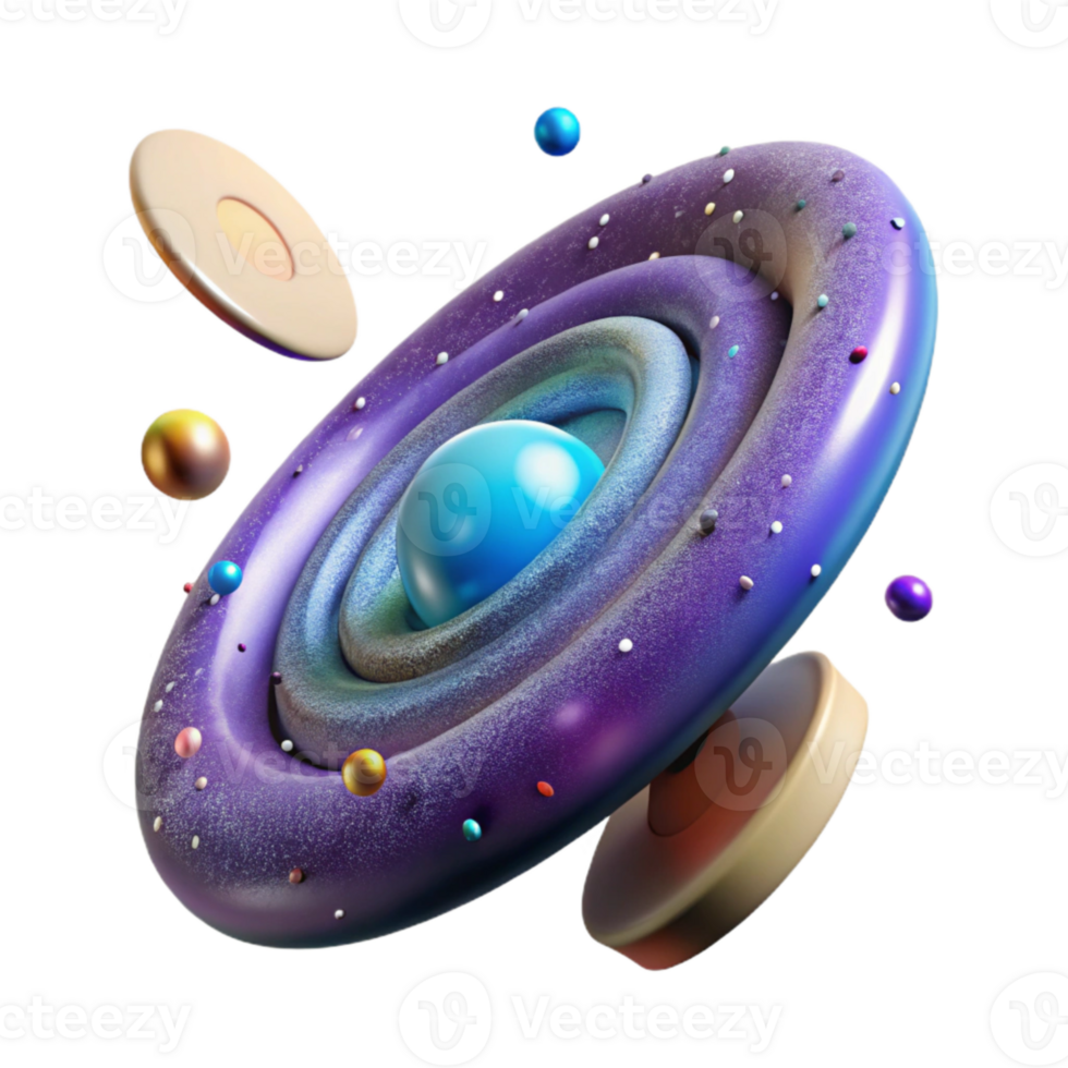 serene creative Rotating Galaxy Disk Isolated for Scientific Visualization authentic png