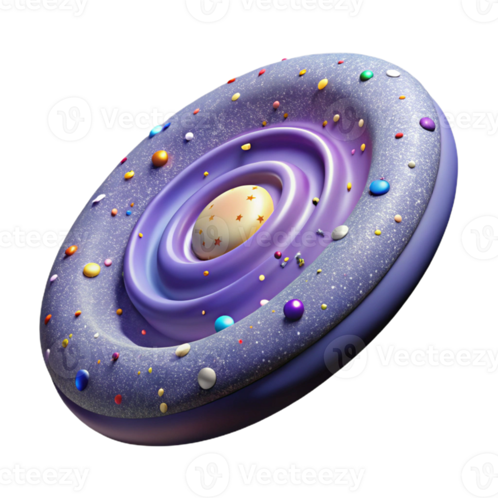 extraordinary contemporary Rotating Galaxy Disk Isolated for Scientific Visualization high quality png