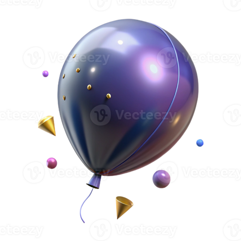 wonderful modern Single Balloon Side View Perspective Isolated for Profile Shot original png
