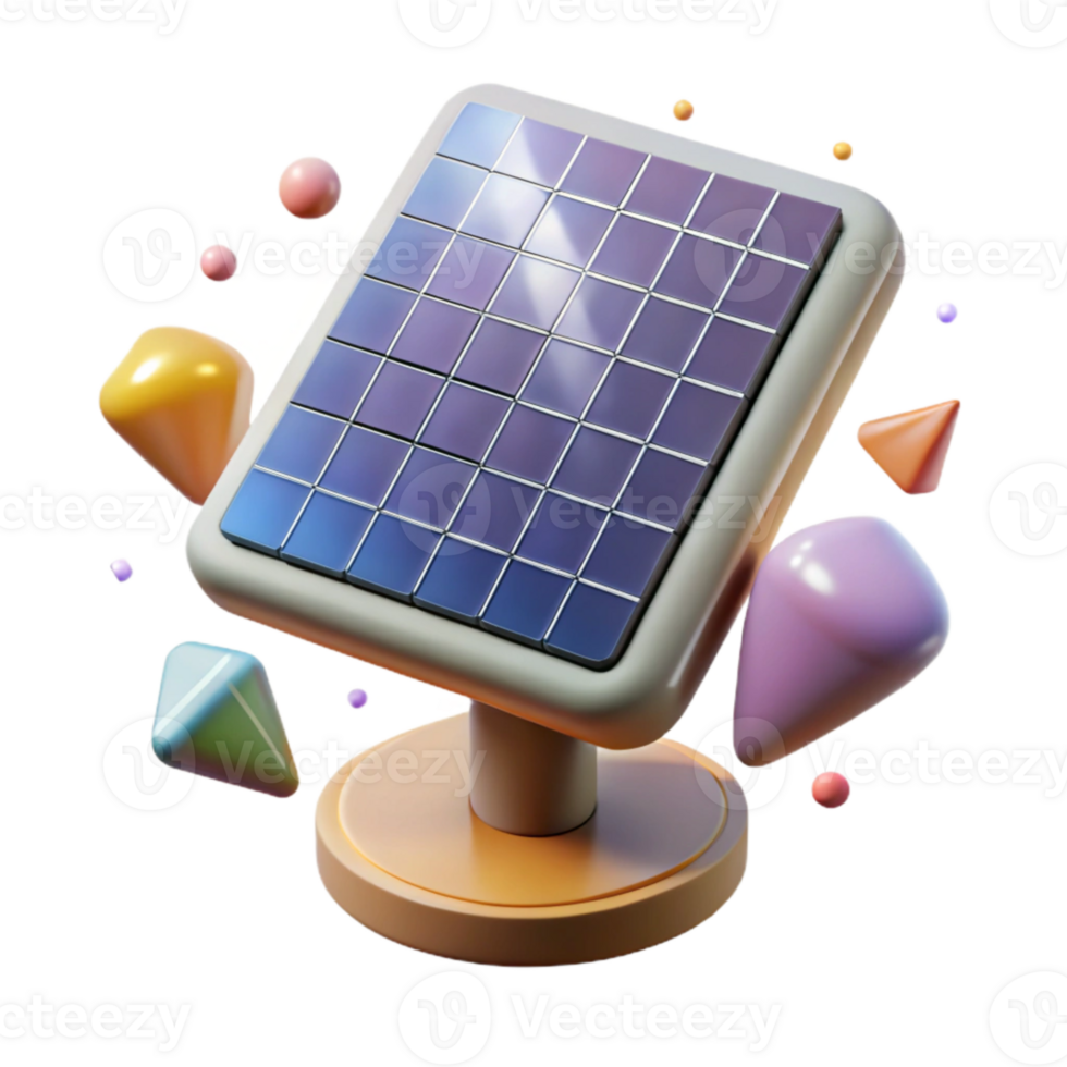 elegant minimalist Single Solar Panel Cutout for Sustainable Tech Illustrations genuine png