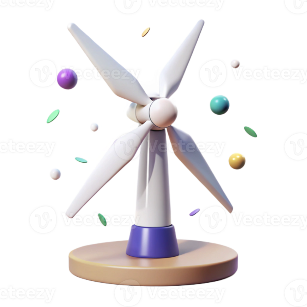 impressive creative Single Wind Turbine Farm Transparent for Renewable Energy Icons high resolution png