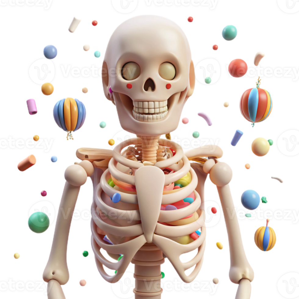 stunning minimalist Skeletal System Human Anatomy Cutout for Medical Textbooks png