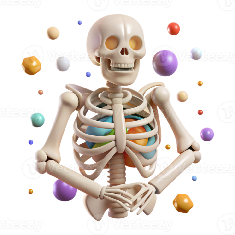 stunning minimalist Skeleton Bones Anatomy Medical Icon Isolated for Educational Materials high quality png