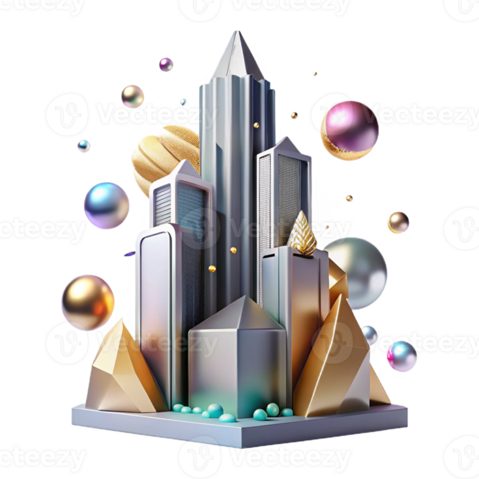 magnificent creative Skyscraper Element Silhouette Transparent for Design Resources png